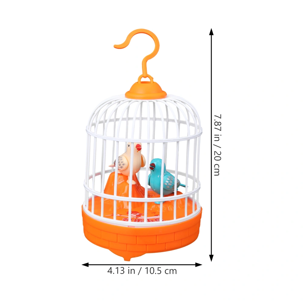 1Pc Mini Voice-controlled Induction Plaything Simulation Small Birdcage Toy