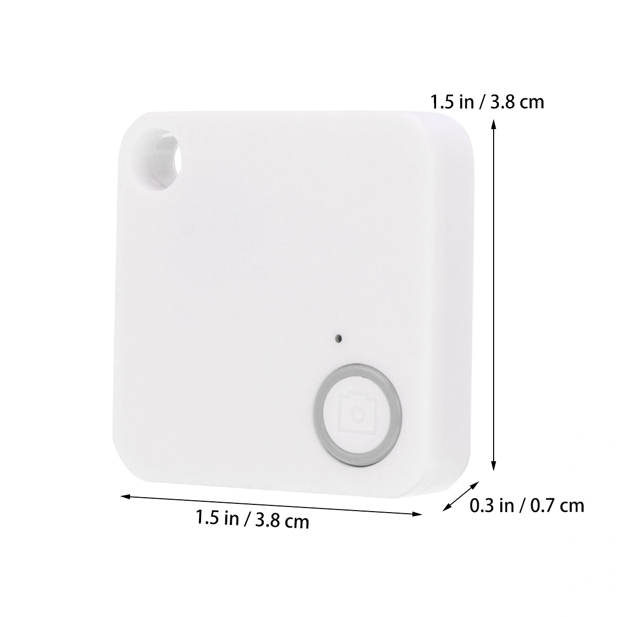 1Pc Smart Mini Anti-Lost Tracer Square Shape Keys Wallet Bag Kids Trackers Finder Equipment (White)