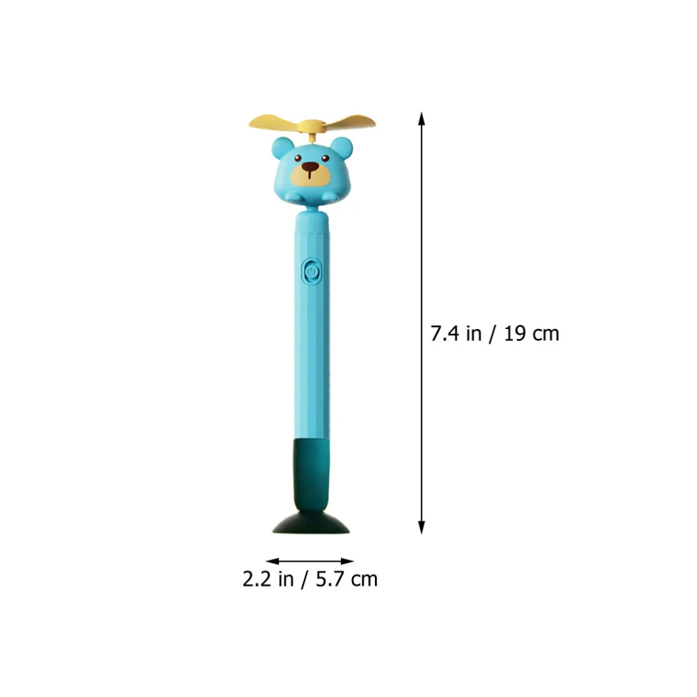 Cartoon Fan Design Writing Pen Suction Cup Mini Fan Multi-function Writing Pen with Fan