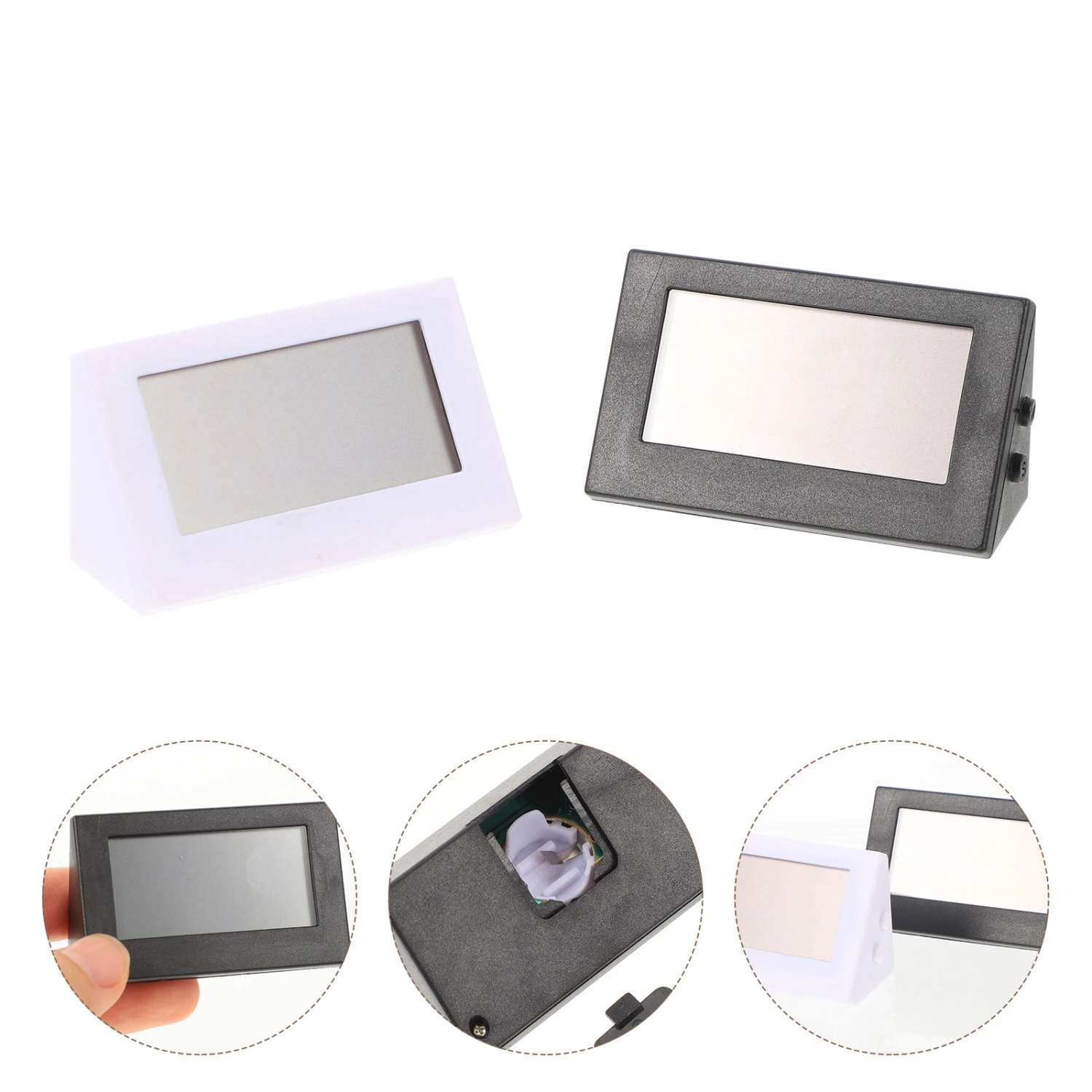 2pcs Mini Car Clocks Auto Dashboard Desk Digital Clocks Small Led Electronic Clocks