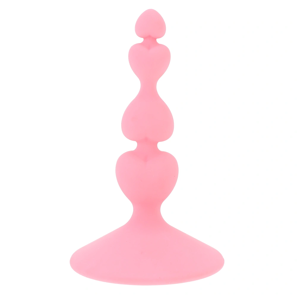 1Pc Silicone Anal Plug Couple Sex Toy Male Female Sexual Life Massager (Pink)