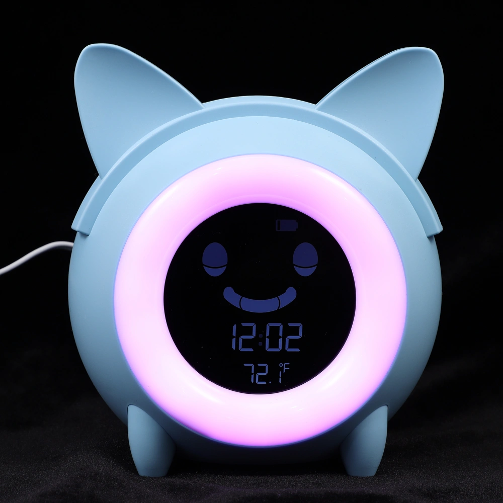 1 Set of Children's Sleep Wake Up Clock Creative Digital Alarm Clock Night Light