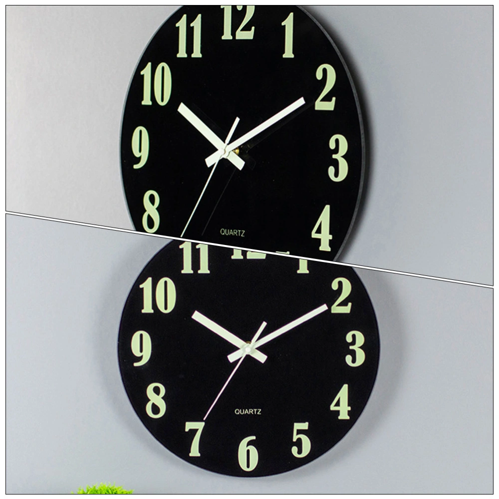 Silent Glow in the Dark Wall Hanging Clock Wall Clock Large Number Wall Clock