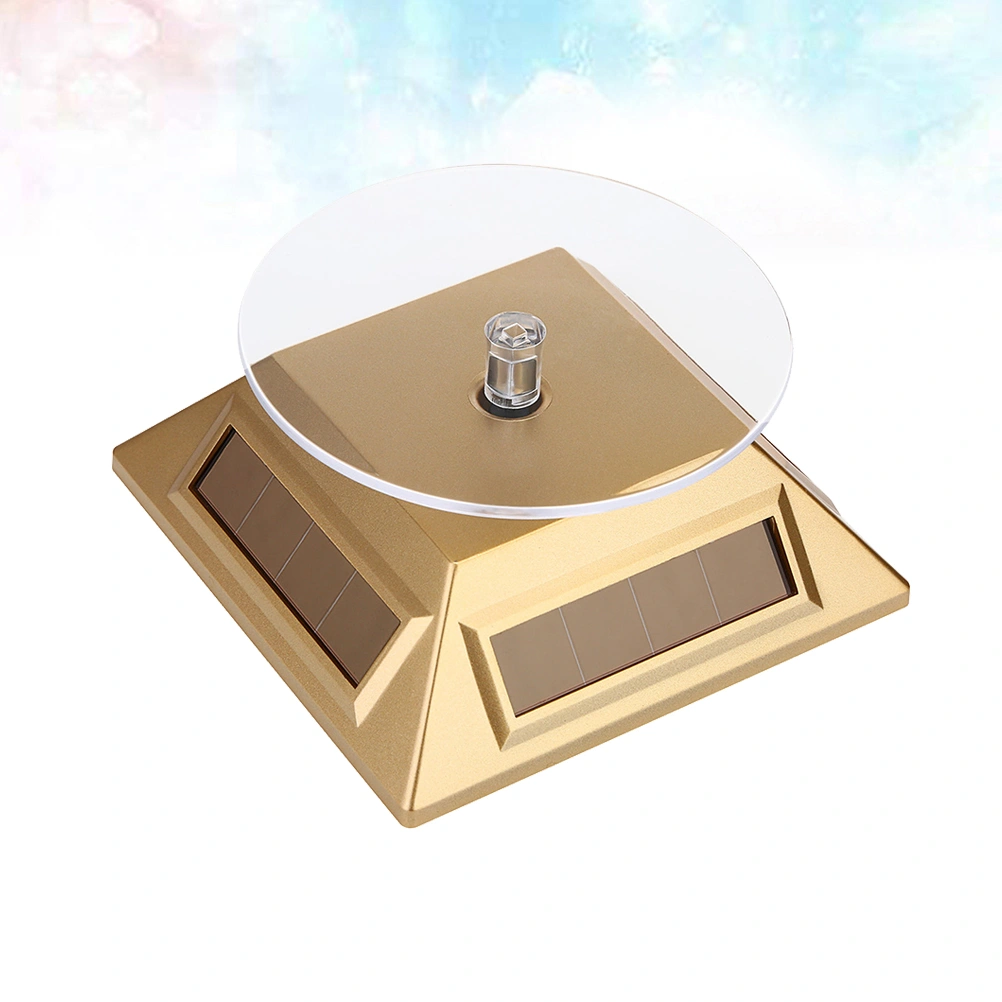 Solar Powered Display Cellphone Watches Jewelry Display Stand without Battery (Golden)