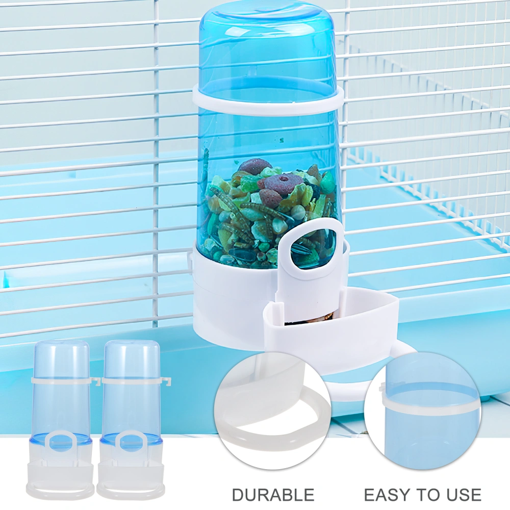 2Pcs Small Pet Automatic Feeder Hamster Rabbits Drinking Bowl Pets Water Dispenser Feeder Self-Dispensing Pet Supplies (Random Color)