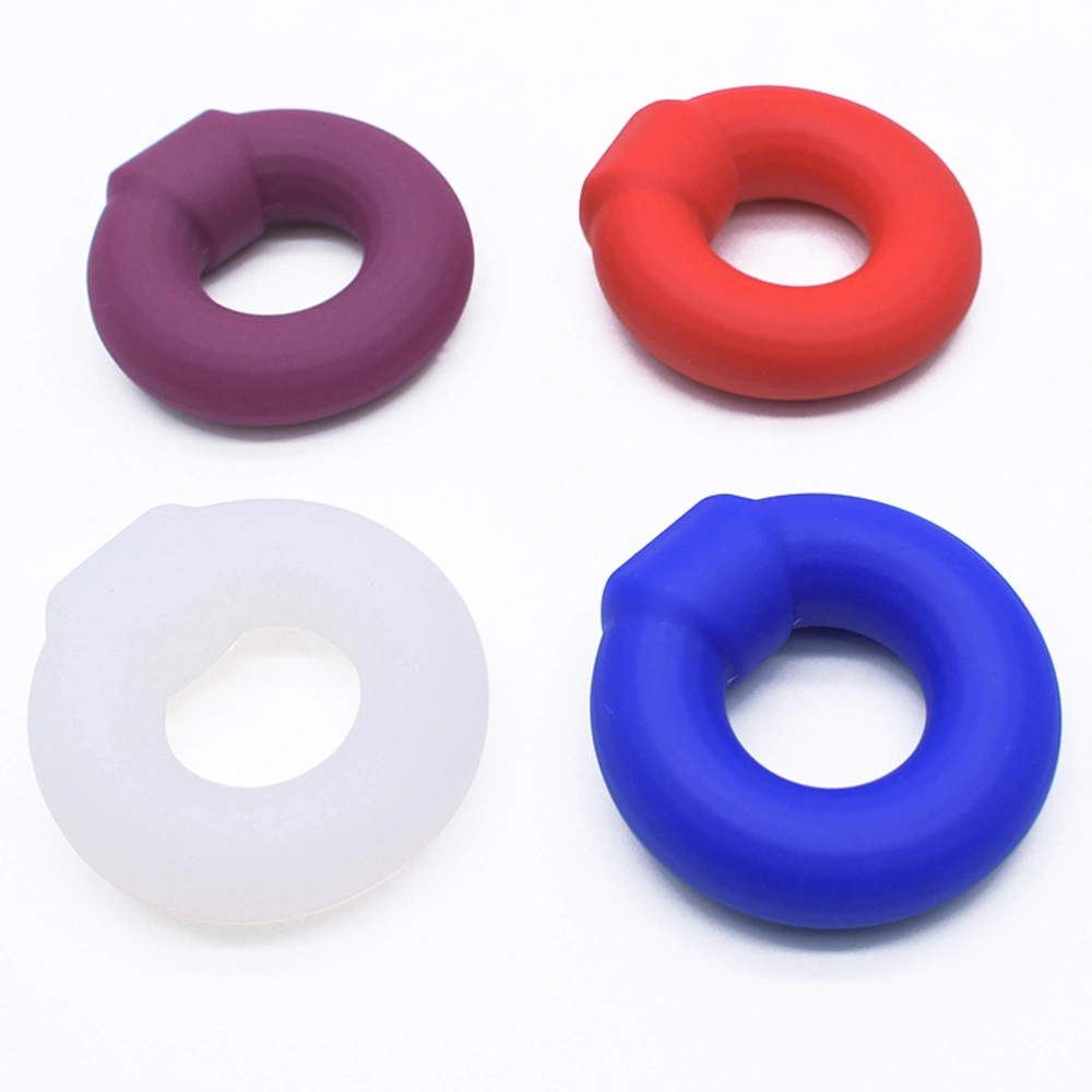 1PC Men Silicone Ring Penile Trainer Masturbating Ring Ejaculation Retarded Ring for Adult (White)