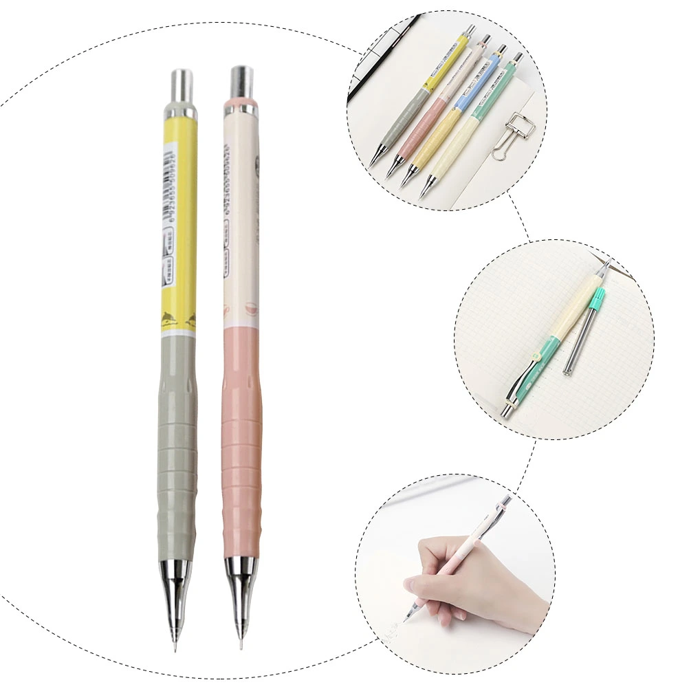 2 Sets 0.3mm Mechanical Pencils Automatic Lead Pencils with Replaceable Refills