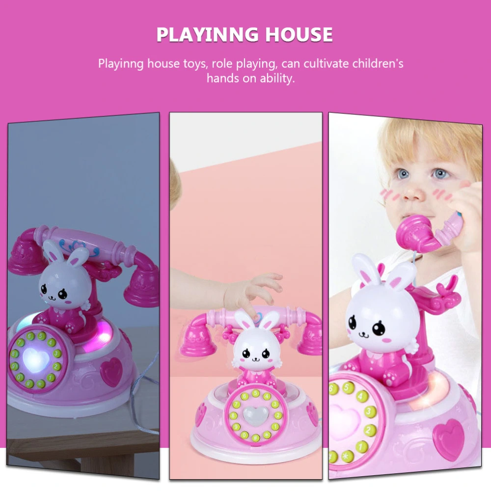 Small Fake Telephone Toy Plastic Playing House Toy for Kids Children Playing