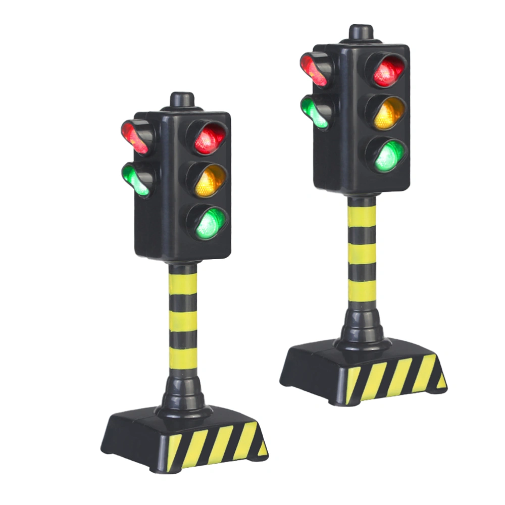 2PCS Mini Signal Light Model Toy Simulated Traffic Light Toy Imitation Road Scene Props Traffic Safety Education Toy Early Educational Toy for Kids Playing