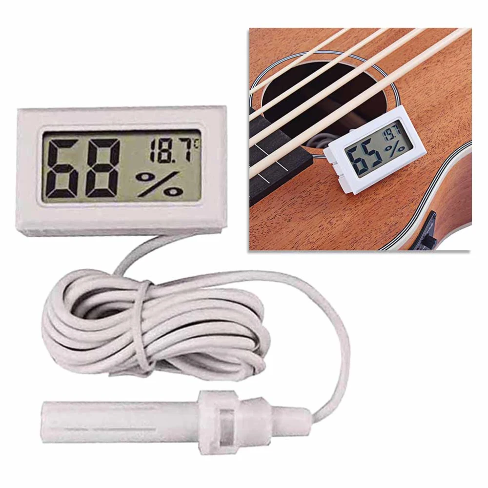 VZ50 Portable Digital Thermometer Hygrometer Temperature Data Logger for Home (White)