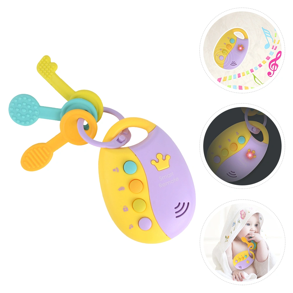 1Pc Musical Car Key Toy Infant Flashing Musical Toy Funny Pretend Play Plaything