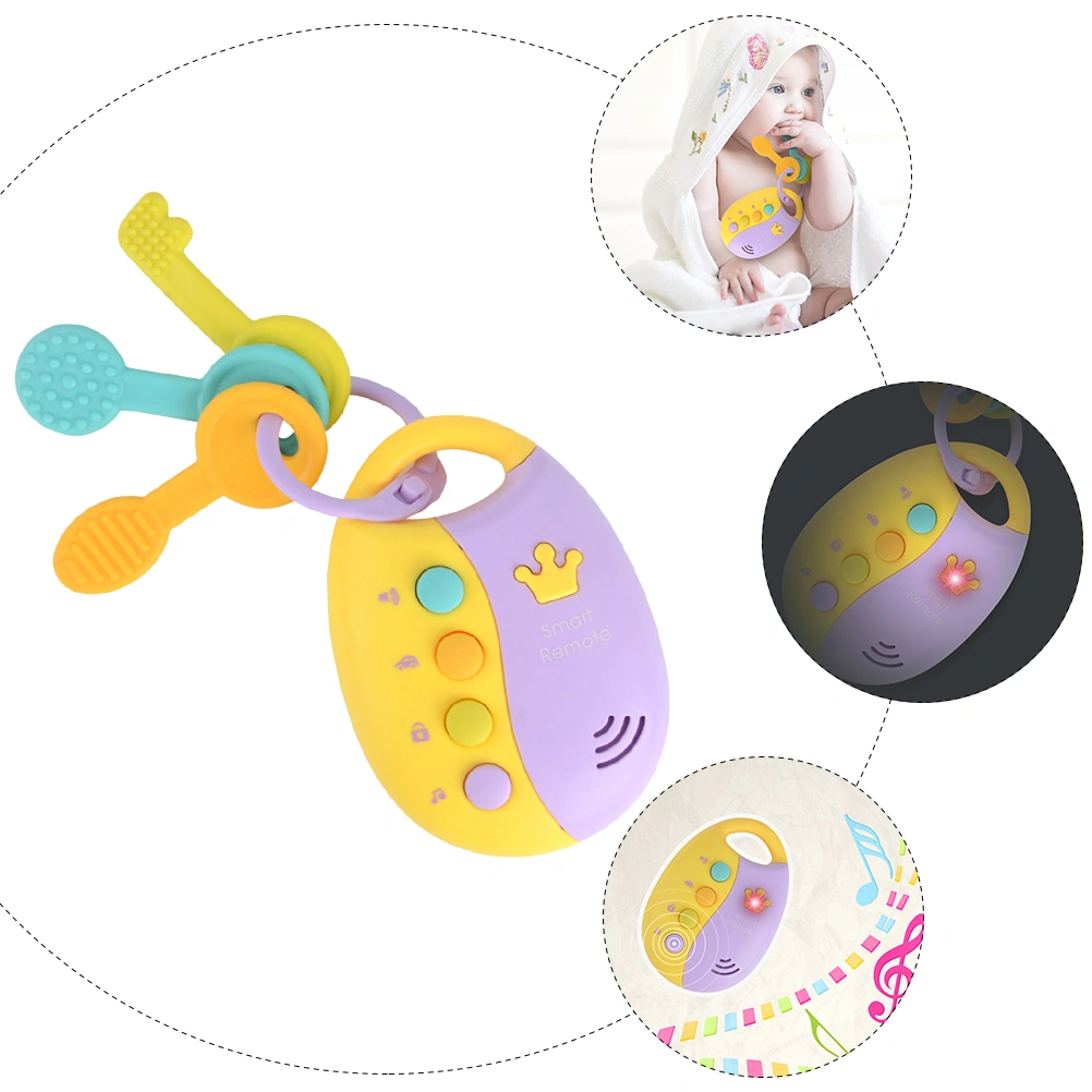 1Pc Musical Car Key Toy Infant Flashing Musical Toy Funny Pretend Play Plaything