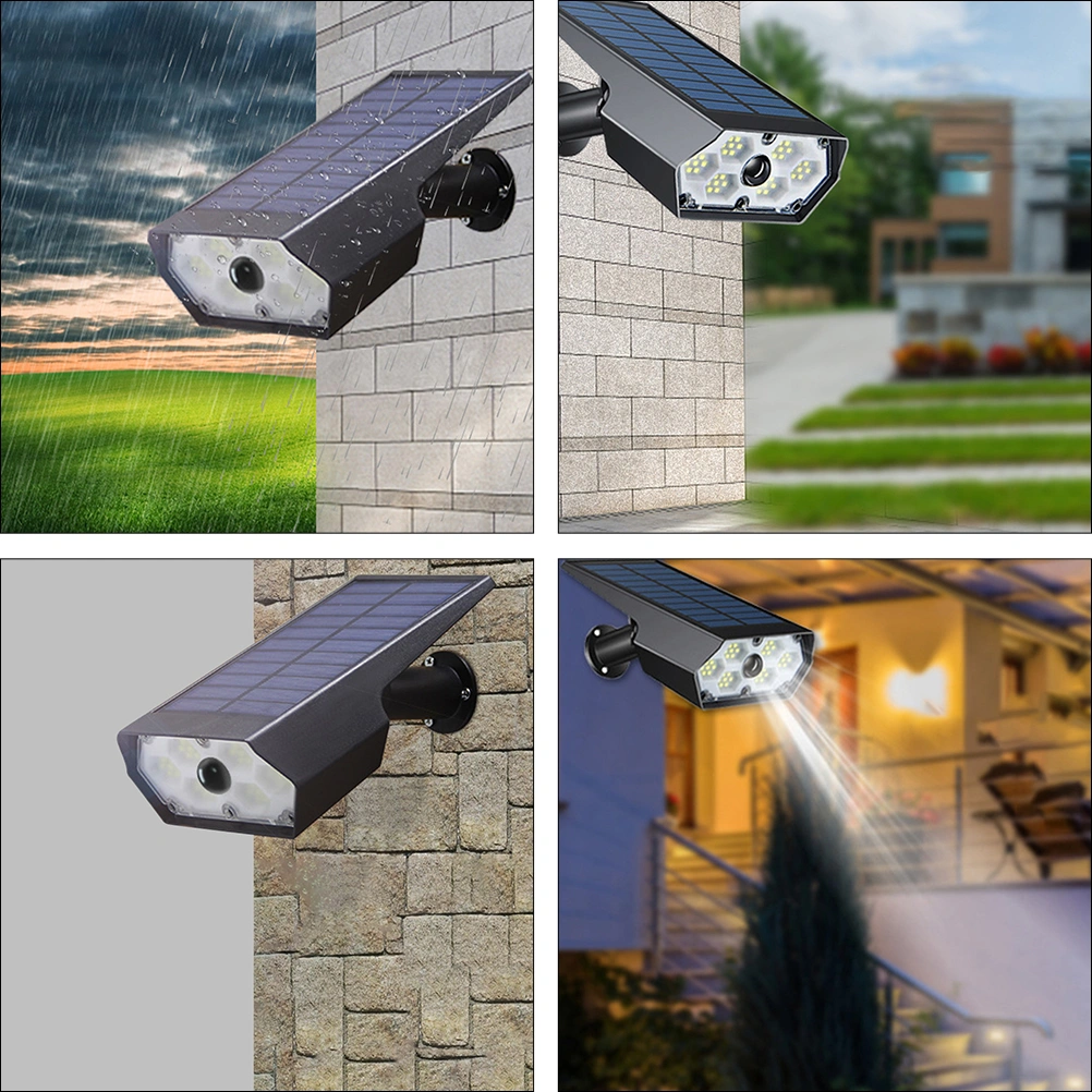 1Pc Solar Wall Lamp Human Body Induction Simulation Monitoring Lamp for Outdoor
