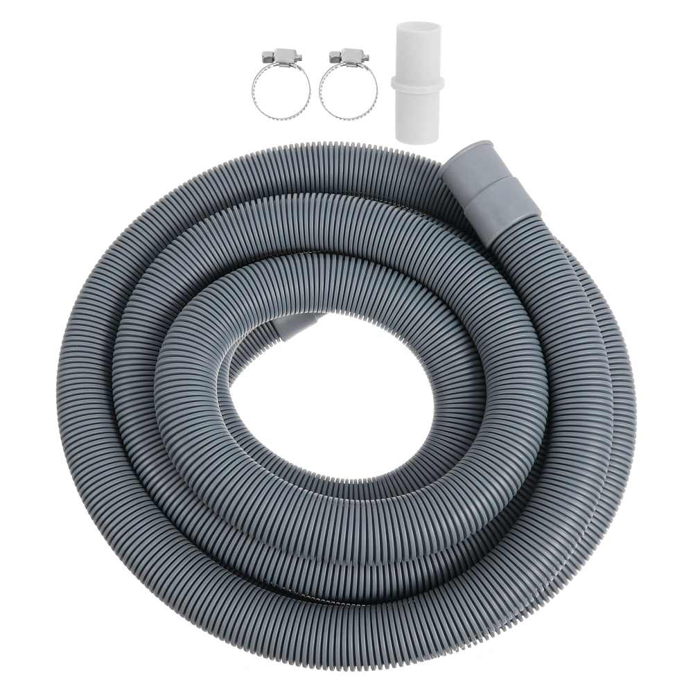 4 Meter Washing Machine Drain Hose Water Pipe with Connector and Clamps