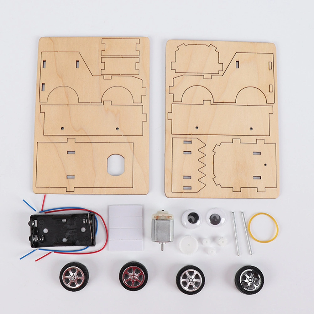 Woodcraft Toy Wooden Train Construction Kit Wood Model 3D Wooden Puzzle Children Educational Toy DIY Kit for Children for Kids Fun Toy