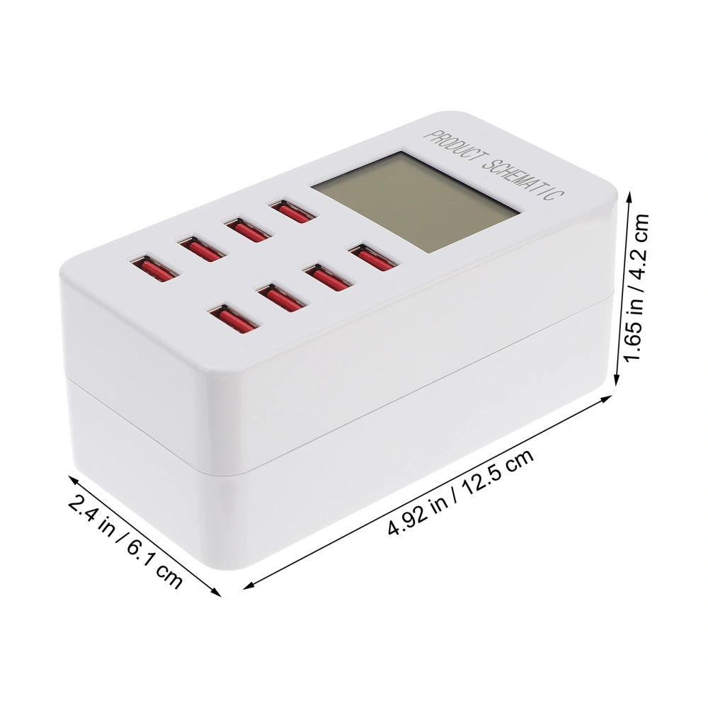 A8B USB Charger Extension Socket Intelligent 8-Port Charger Time Display Multi-function Plug-in Charger (Original Australian Specification)