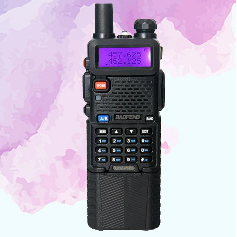 Dual Band Wireless Radio UHF FM Transceivers Walkie Talkies with EU Plug (Black)