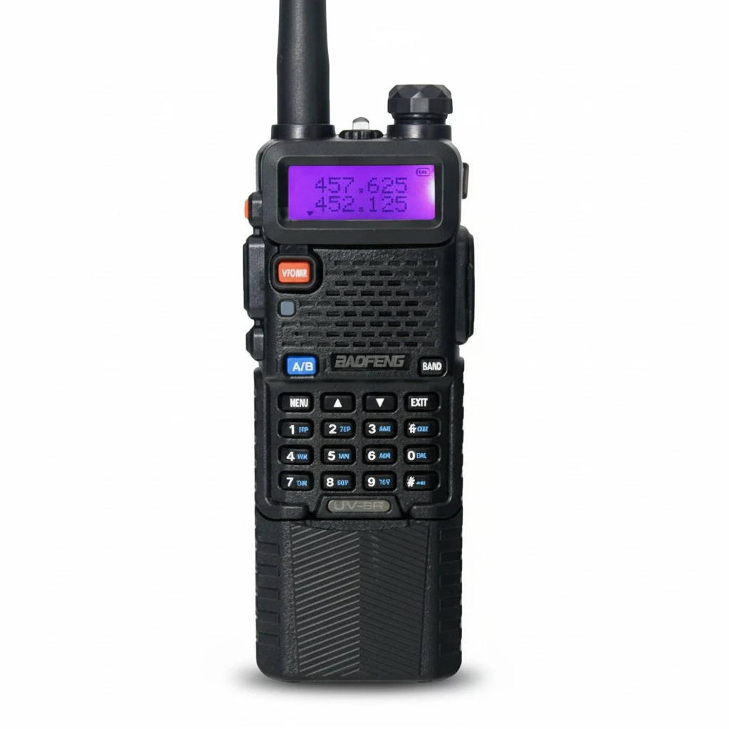Dual Band Wireless Radio UHF FM Transceivers Walkie Talkies with EU Plug (Black)
