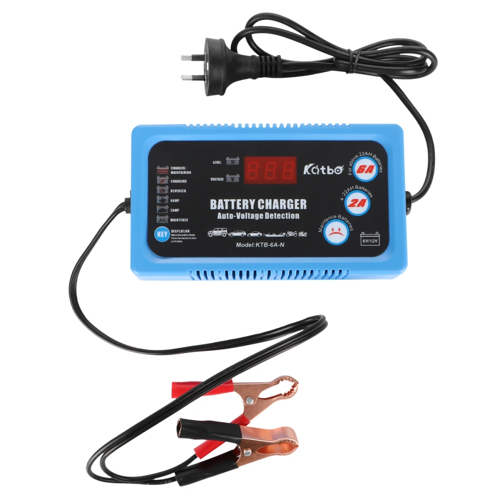 6V/12V Battery Charger For Automobile Motorcycle And Battery With AU Plug