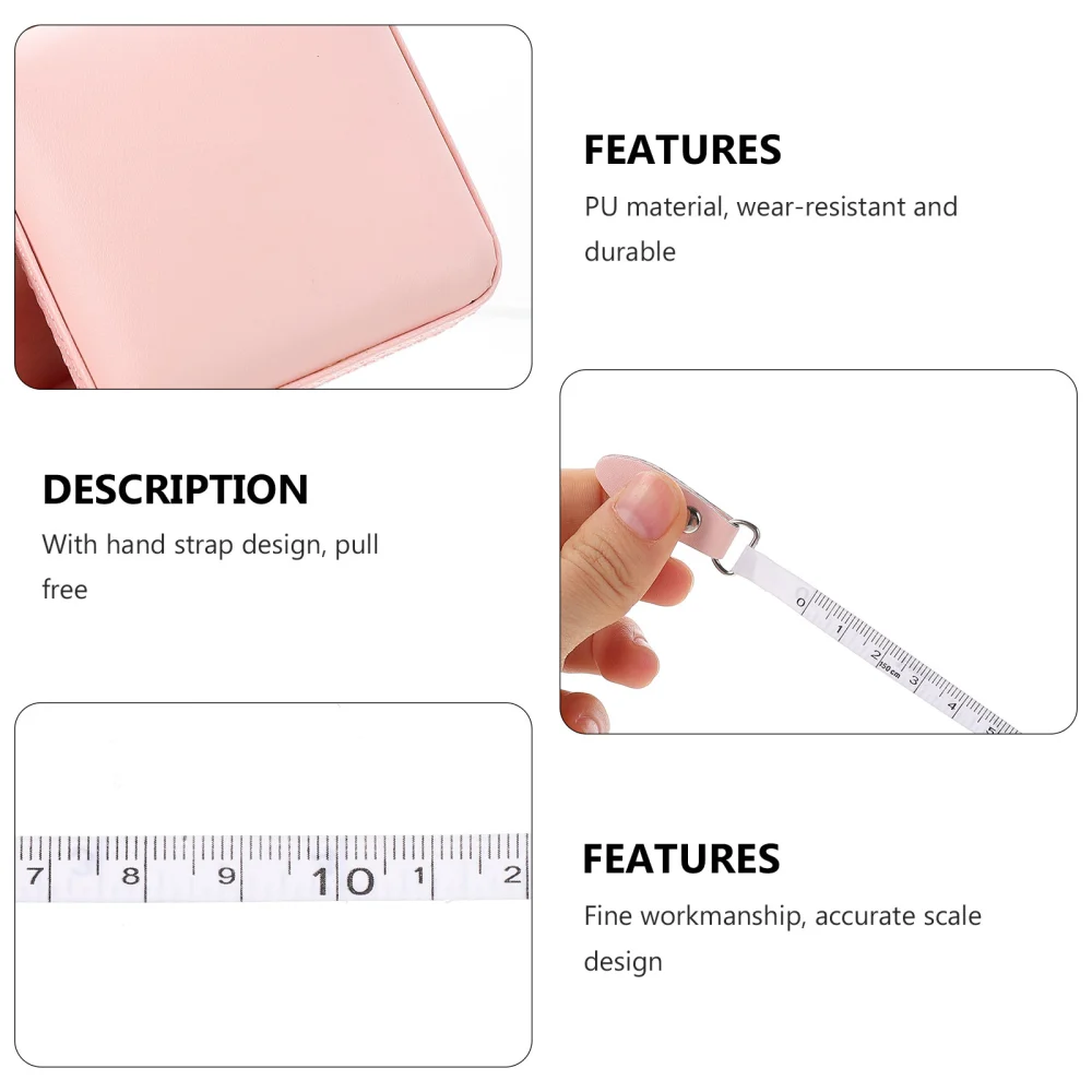 Retractable Measuring Tape PU Leather Measuring Tape Waist Measuring Tape