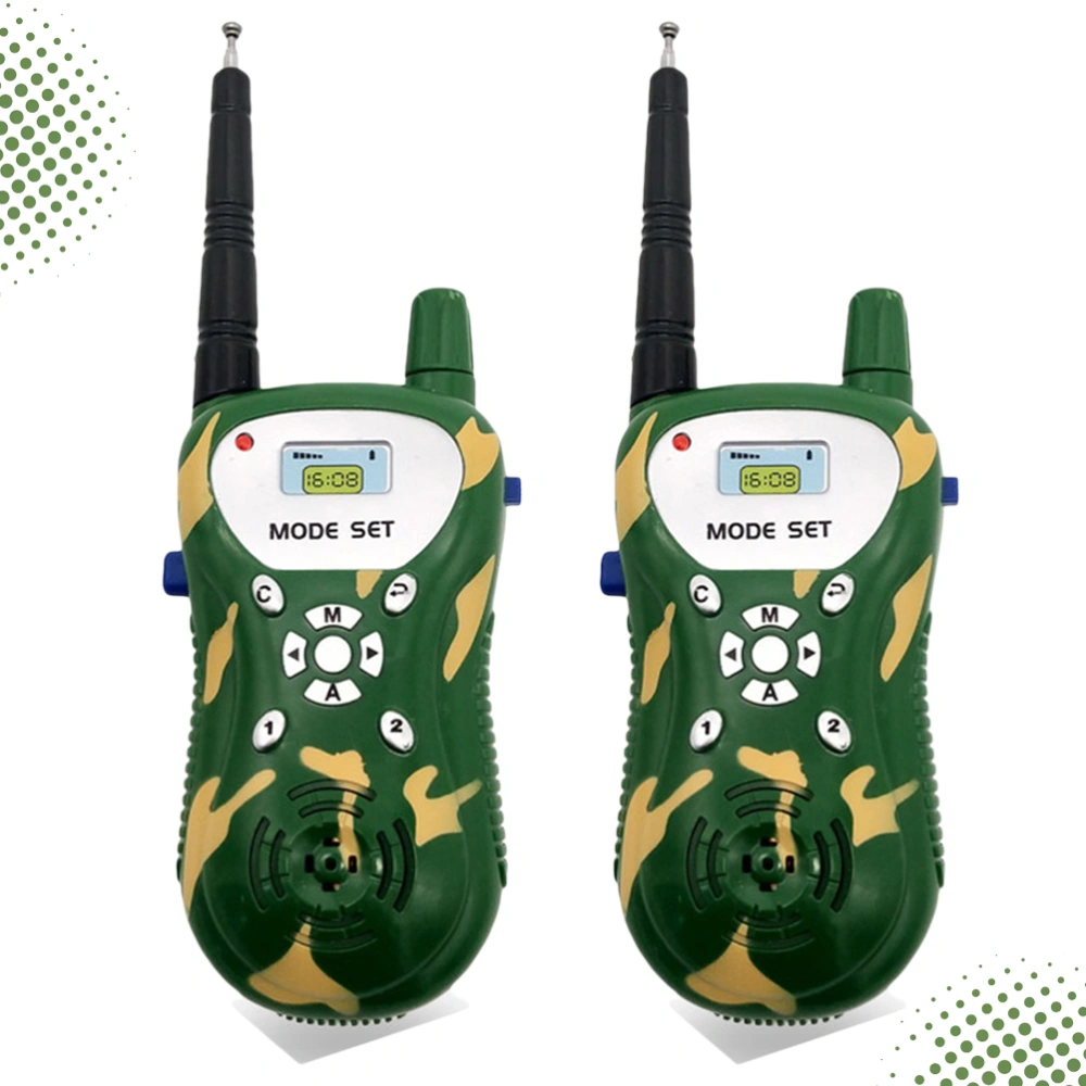 2Pcs Mini Intercom Electronic Walkie Talkie Radio Handheld Toys for Kids Children Without Battery