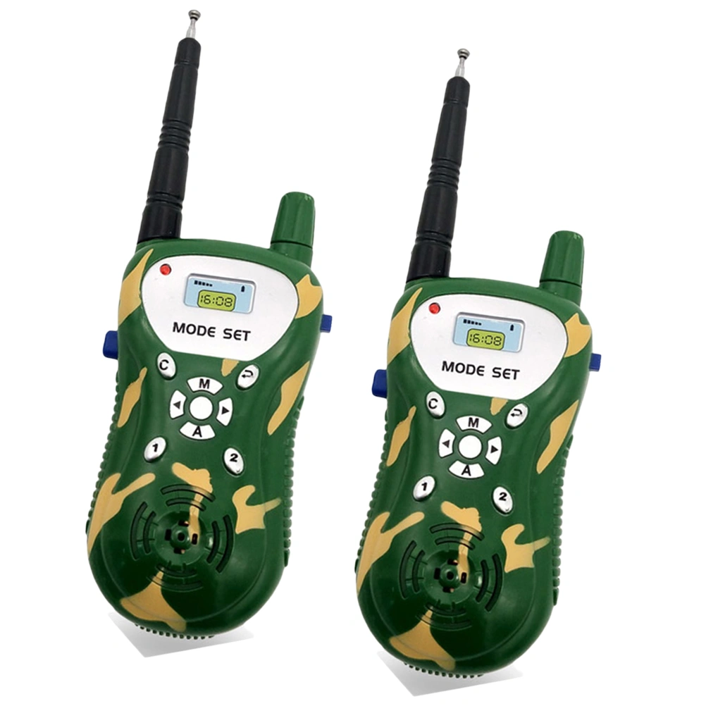 2Pcs Mini Intercom Electronic Walkie Talkie Radio Handheld Toys for Kids Children Without Battery