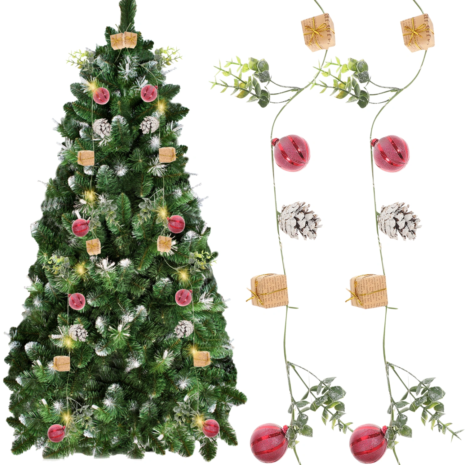 Christmas String Light 20-LED Christmas Decorations Indoor Decor No Battery