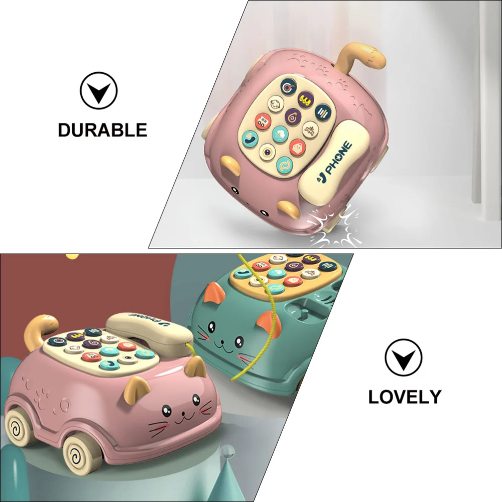 1 Set Kids Telephone Toy Kid's Voice Telephone Car Toys Toddler Cat Phone Toy