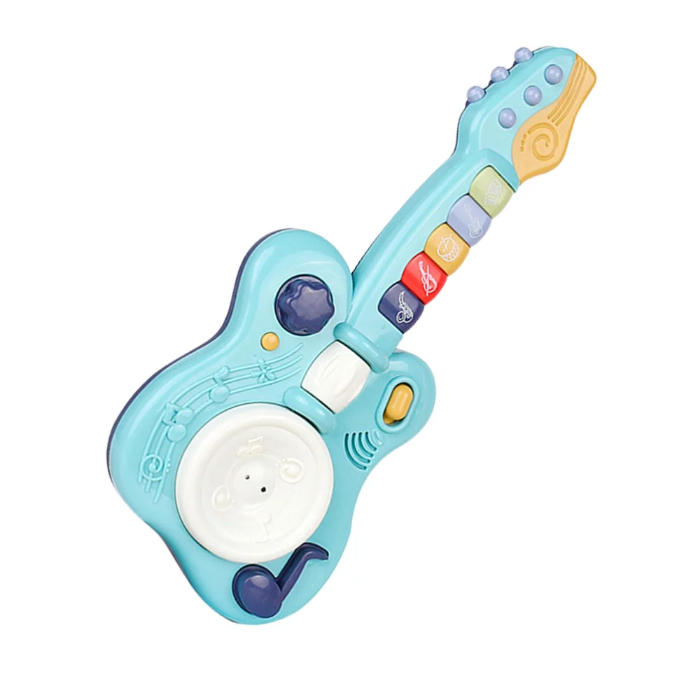 1Pc Children Electric Plaything Musical Instruments Guitar Plaything (Sky-blue)