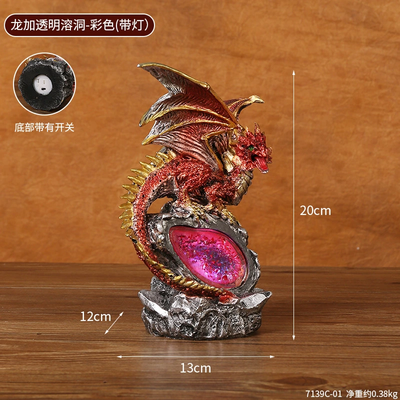 Unique Resin Dragon Statue Decoration Gothic Style Resin Dragon Decor Halloween Dragon Statue