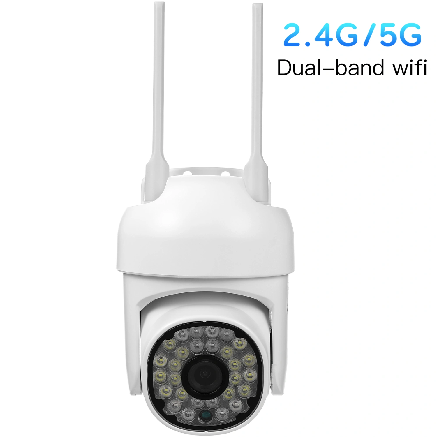 Waterproof  Wireless Camera Night Vision Motion Detection Monitor Camera for Home Security with UK Plug (White)