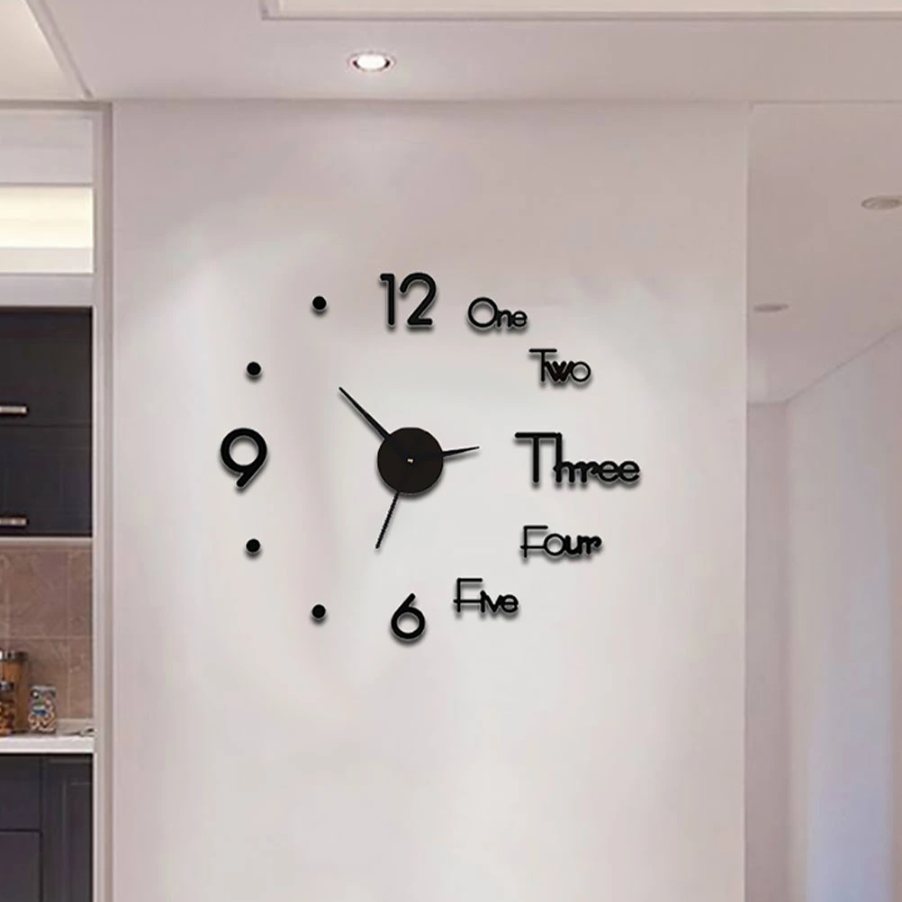 Wall Adhesive Clock Wall Decorative Clock Round Adhesive Clock Home Modern Clock