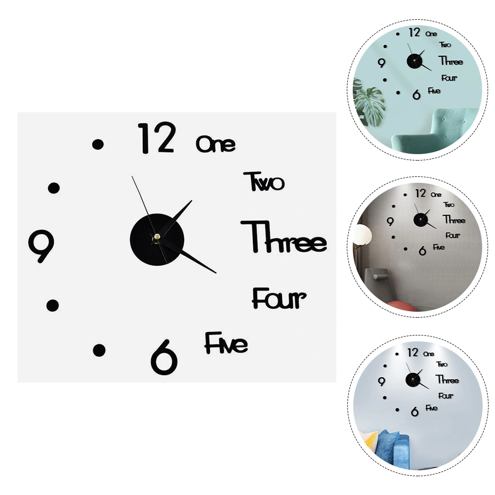 Wall Adhesive Clock Wall Decorative Clock Round Adhesive Clock Home Modern Clock