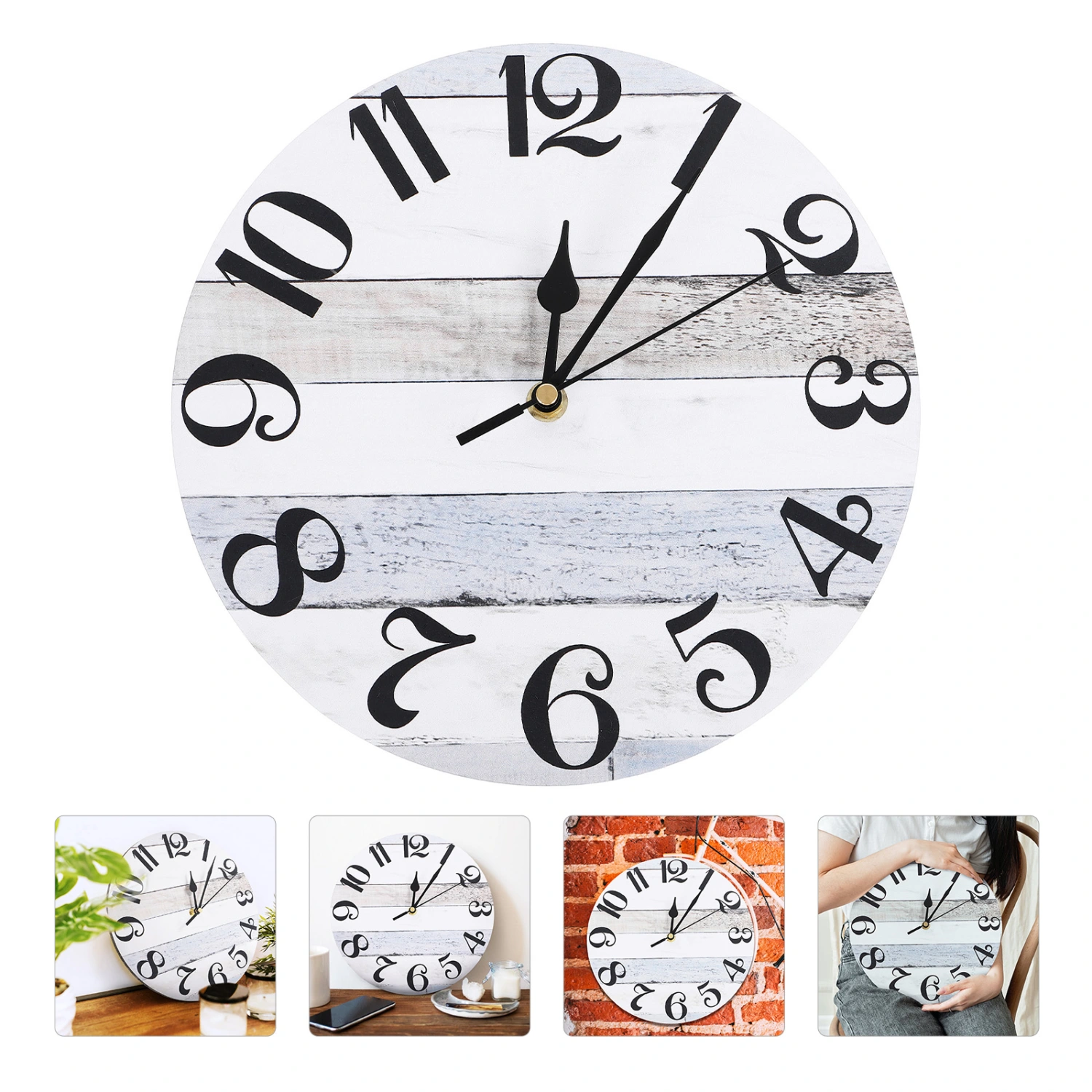 Wall Mounted Round Clock Quiet Movement Clock Home Wall Hanging Clock Adornment