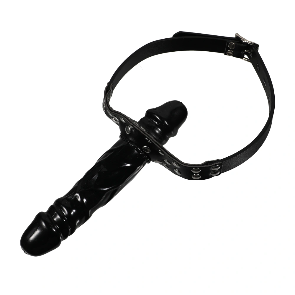 Les Dildo Gag Leather Mouth Gag with Dildo BDSM Bondage Slave Restraints Belt