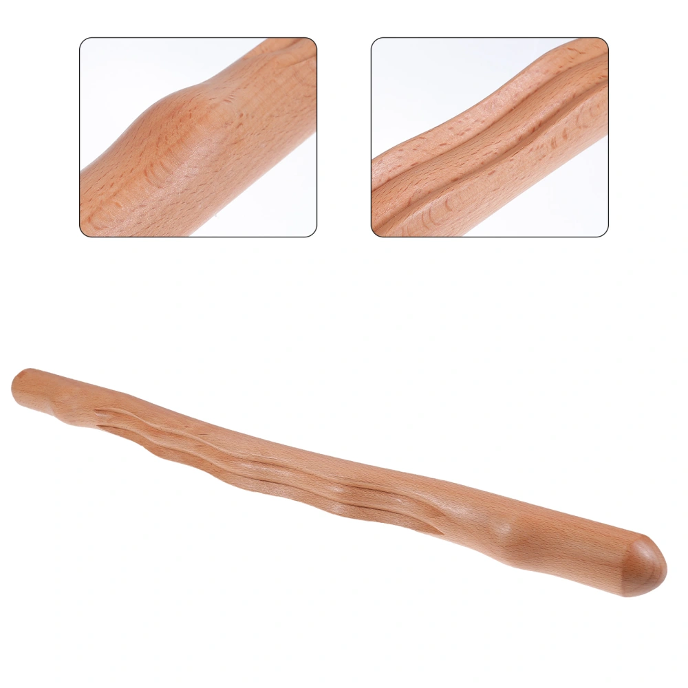 1Pc Wooden Gua Sha Stick Meridian Dredge Body Massage Spine Care Scraping Tool