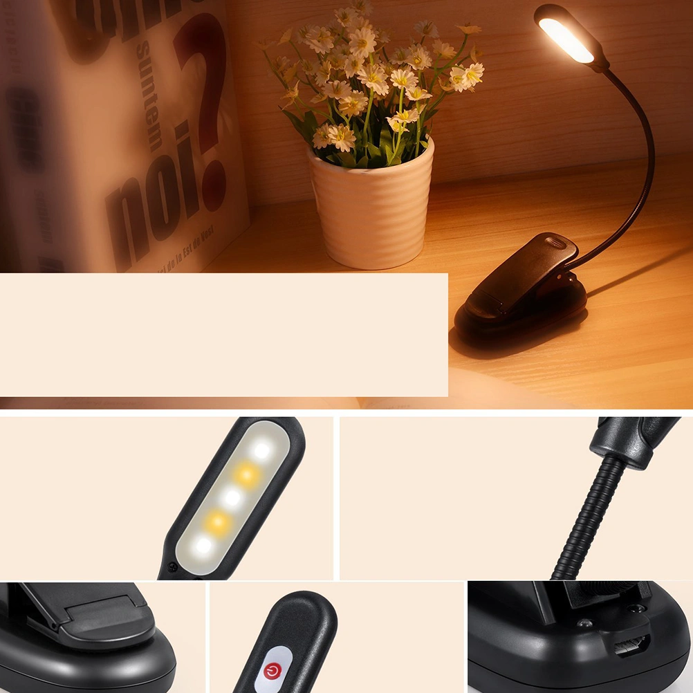 LED Rechargeable Book Light Reading Light for Books in Bedroom Dormitory Battery Included
