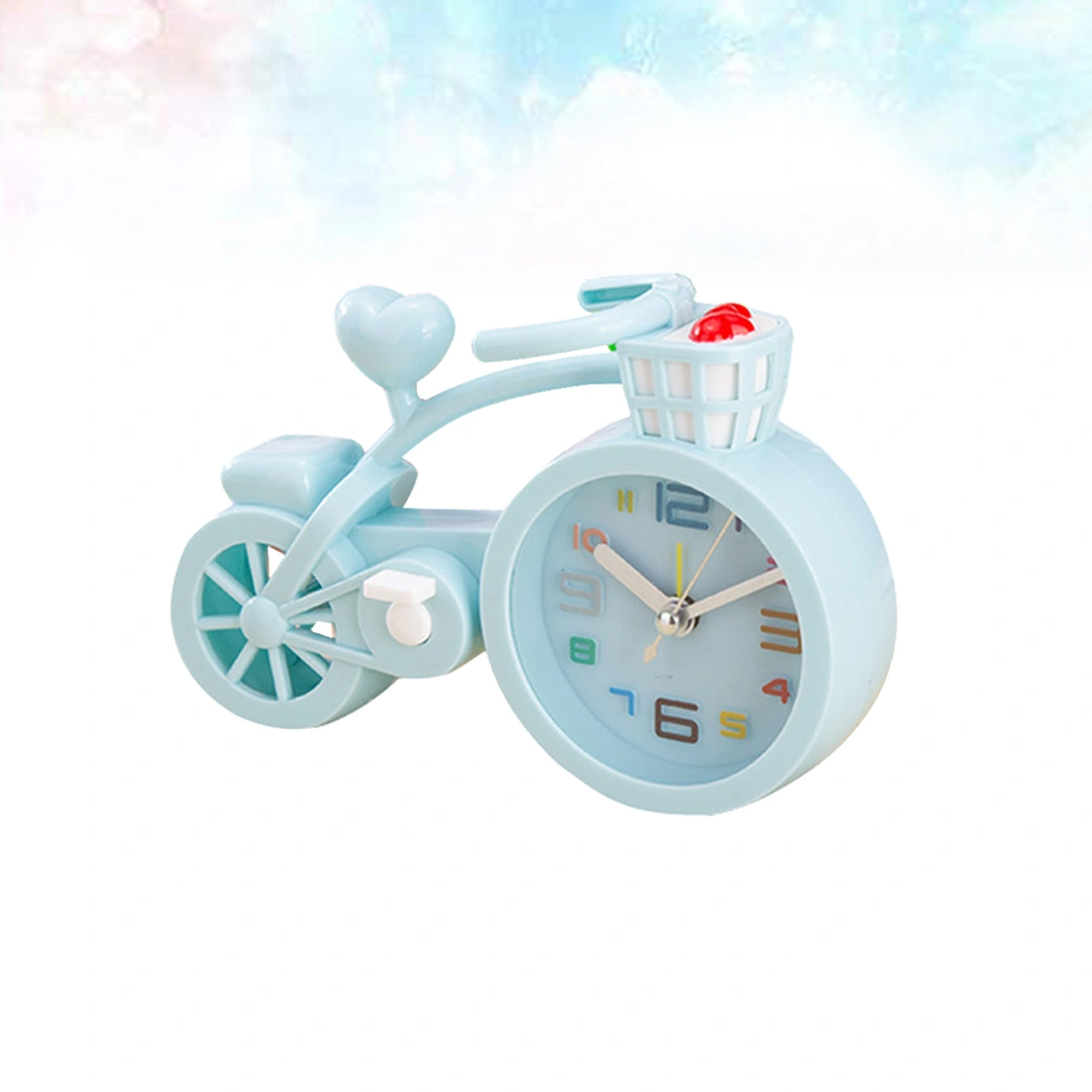Creative Alarm Clock Model Design Unique Gift for Bike Lovers Kids without Battery (Blue)