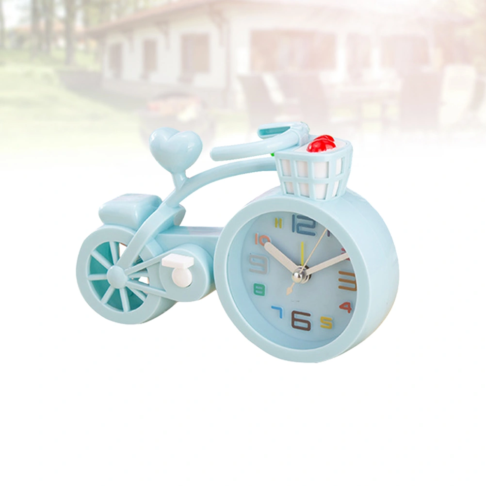 Creative Alarm Clock Model Design Unique Gift for Bike Lovers Kids without Battery (Blue)