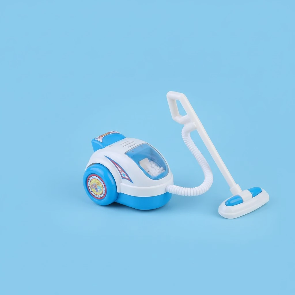 Children Pretend Play Toy Kids Educational Playset Toy Simulative Home Appliances Plaything (Blue Vacuum Cleaner Without Battery)