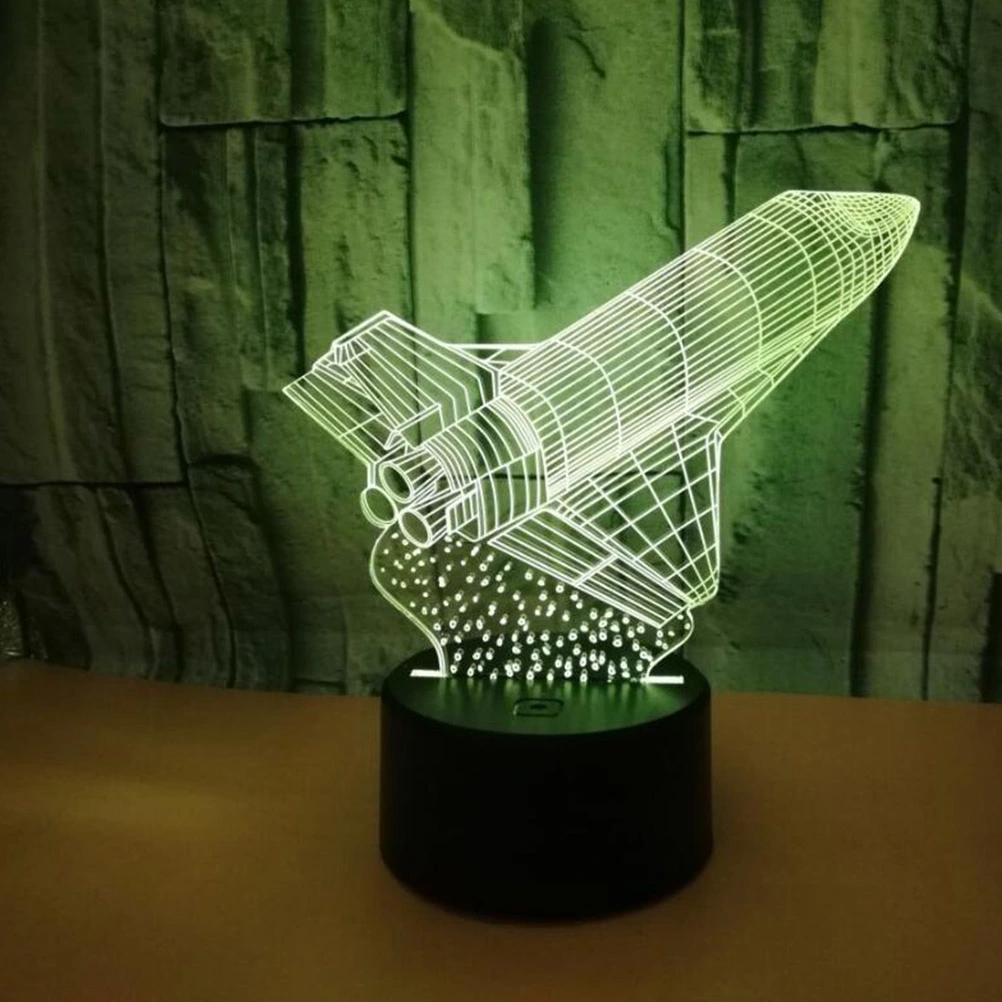 3D Night Light 7 Color Change Touch Control 3D Table Lamp LED Kids Room Kids Lighting Acrylic 3D Illusion LED Light without Battery
