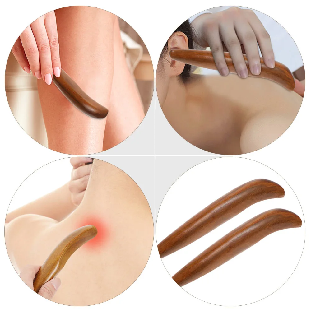 3pcs Incense Wood Finger Acupuncture Point Sticks Acupuncture Bars Light Brown