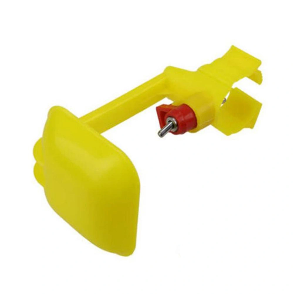 10PCS Chicken Waterer Automatic Integrated Chicken Waterer Type Chick Water Fountains Practical Hanging Cup Drinking Fountain Poultry Drinking Equipment for Chicken Duck Goose (Yellow)