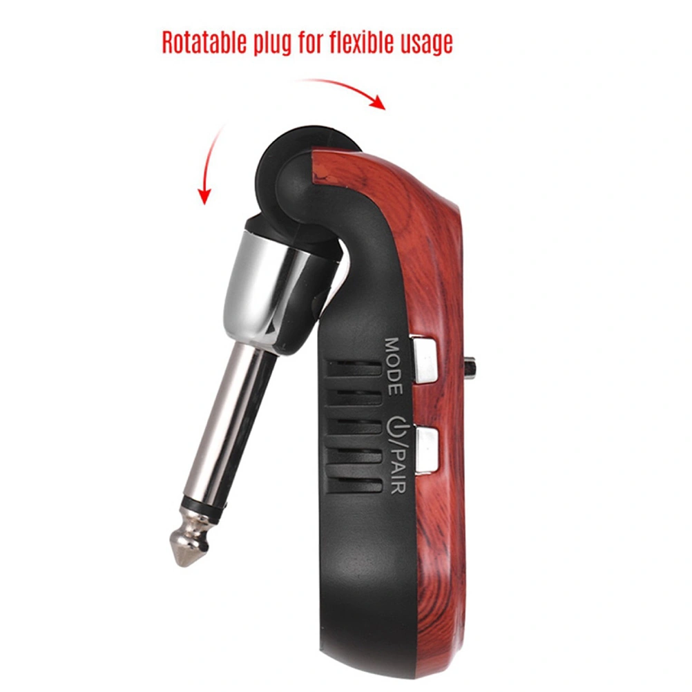 1PC Guitar Wireless Transmitter Guitar System Audio Transmitter for Electric Guitars Use (Red)