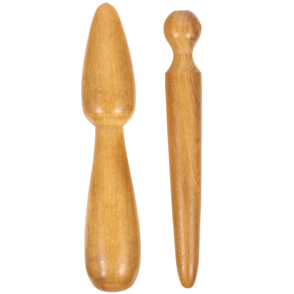 2Pcs Wood Acupuncture Point Sticks Wooden Massage Sticks Indoor Outdoor Massaging Sticks