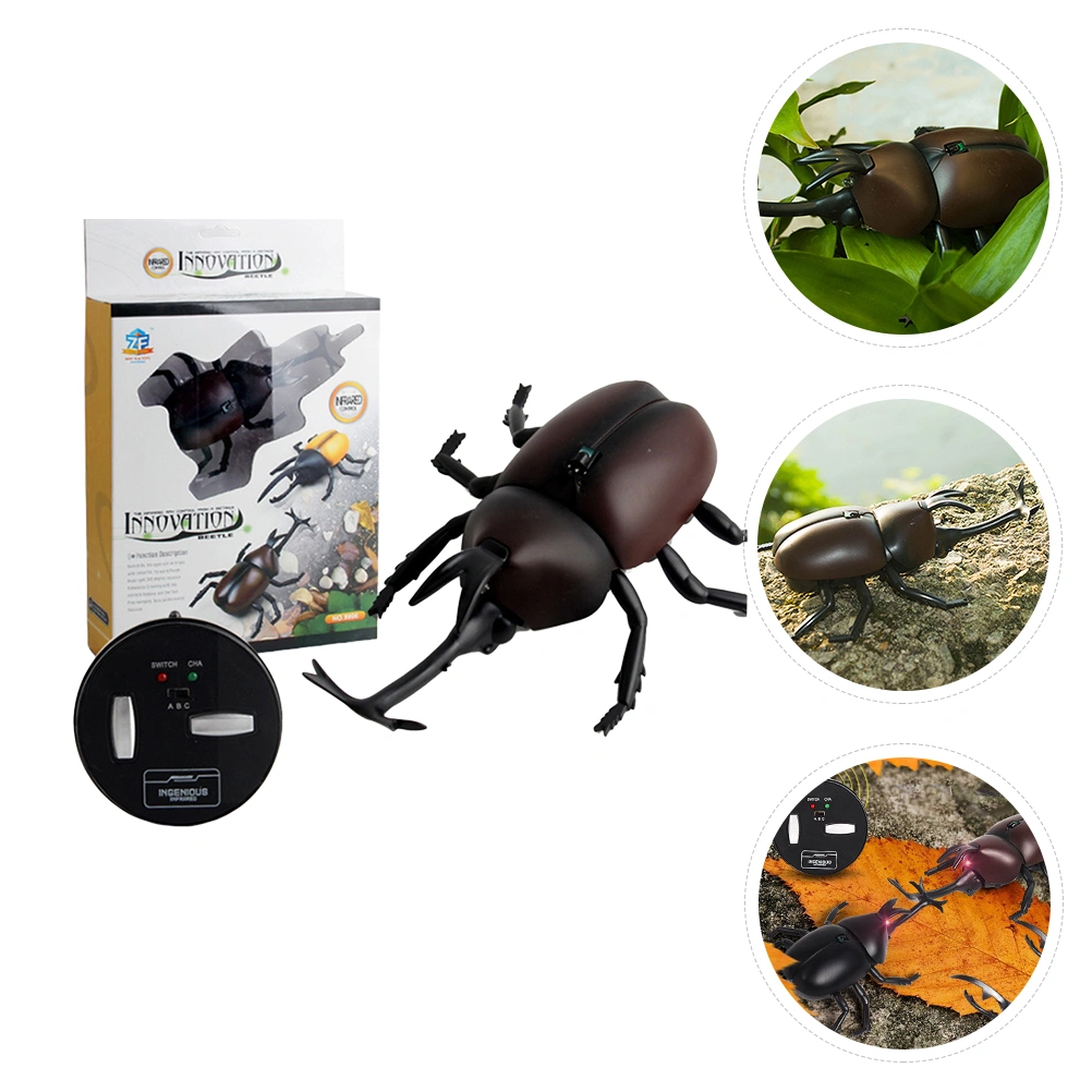 1 Set Electric RC Beetle Toy Simulation Walking Swerve Beetle Insect Toy