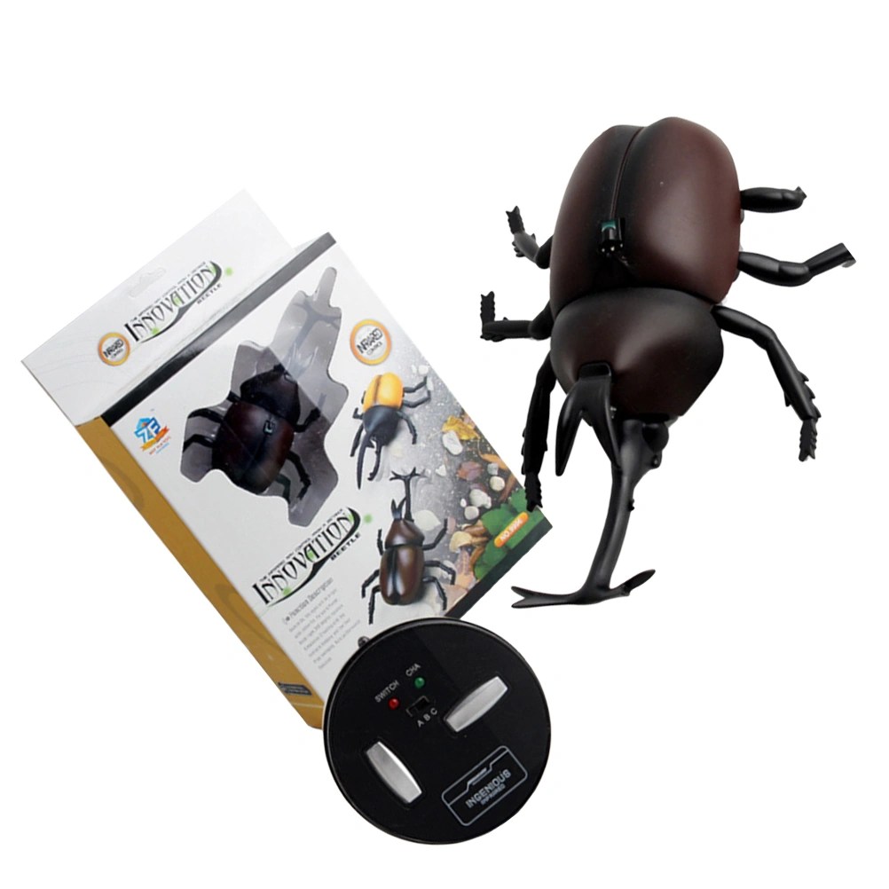 1 Set Electric RC Beetle Toy Simulation Walking Swerve Beetle Insect Toy