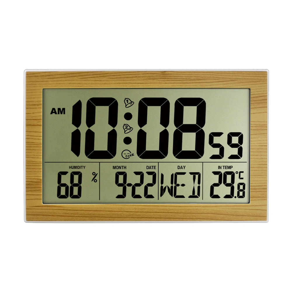 1Pc Indoor Electronic Alarm Clock Home Wall-mounted Alarm Clock without Battery