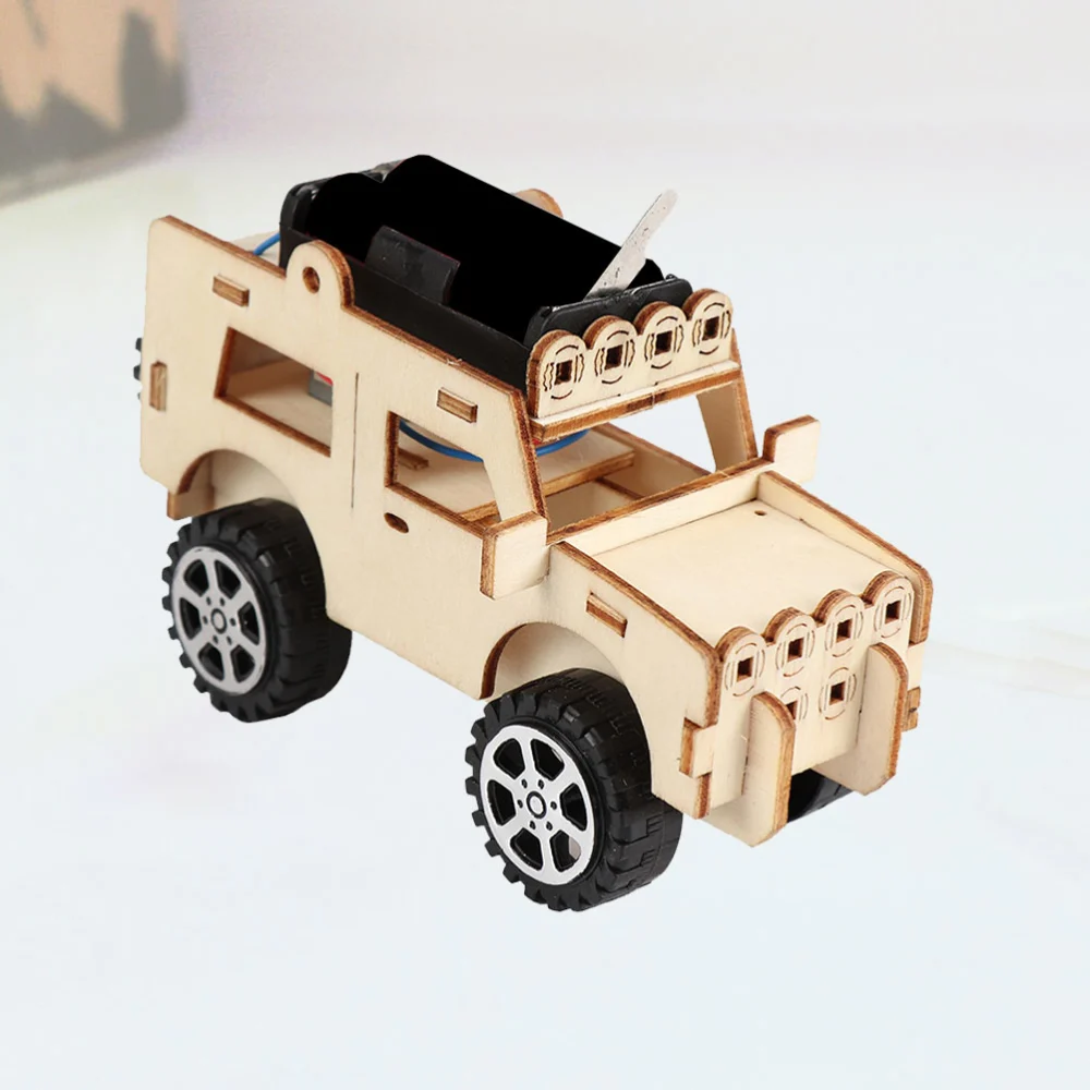 Creative Technology Invention Toy Funny Students Scientific Car DIY Model Educational Handmade Assembled Electric Car (Without Battery)