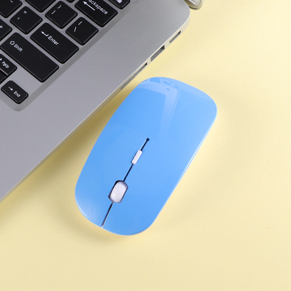 Ultra-thin 2.4G Wireless Mini Mouse Cordless Gaming Mice For PC/Laptop/Notebook/Android OS Tablet (Blue)